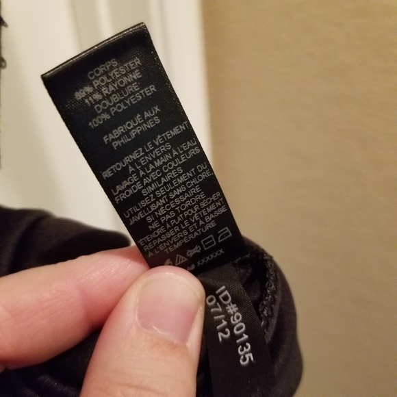 Express 3/4 sleeve black stripe sequin dress Size M - Picture 11 of 12